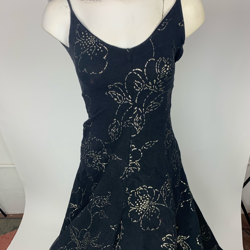 Prom Black and Gold Simple Dress